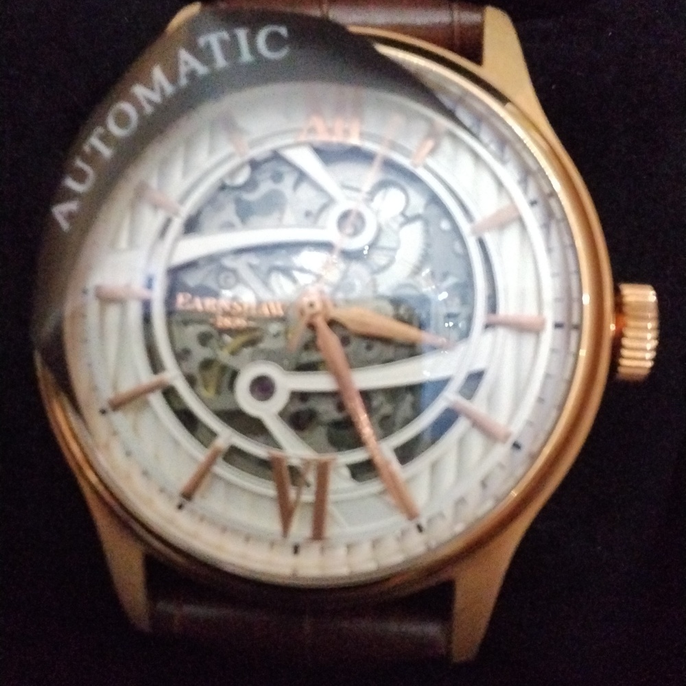 Earnshaw Brown Leather Strap Watch